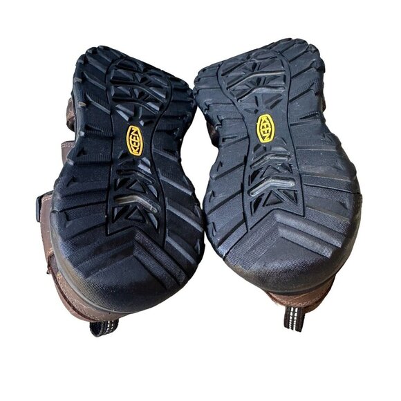 KEEN Whisper Sandals Leather Men's Youth Dark Brown Size 5 Outdoor Hiking - Picture 7 of 10